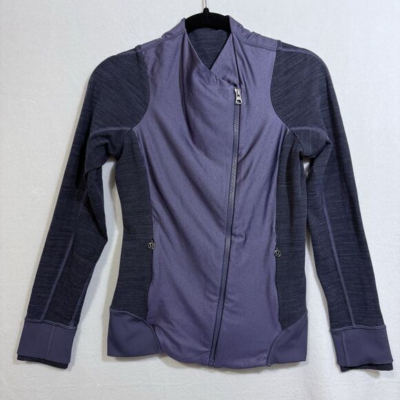 Lululemon Emerge Renewed Jacket Nightfall Purple Jacquard Space Dye Women's 6 - Picture 1 of 10